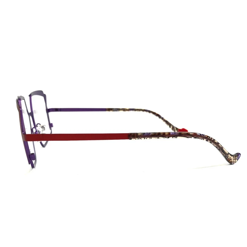 Boz Eyeglasses Frames OCTO 7530 Purple Red Matte Geometric Full Rim 53-16-140